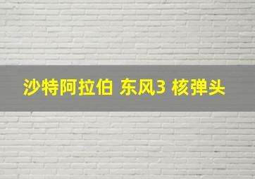 沙特阿拉伯 东风3 核弹头